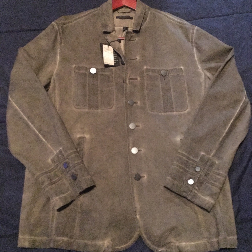 JOHN VARVATOS USA XXL Military Green Jacket NWT!